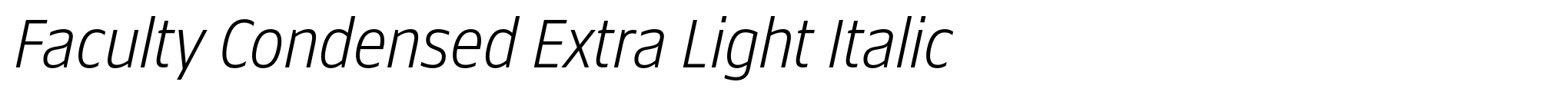 Faculty Condensed Extra Light Italic image